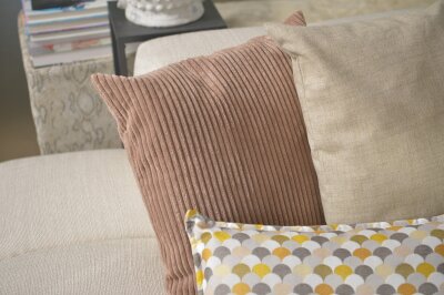 H.O.C.K. Corduroy cord Kissen 50x50cm schlamm