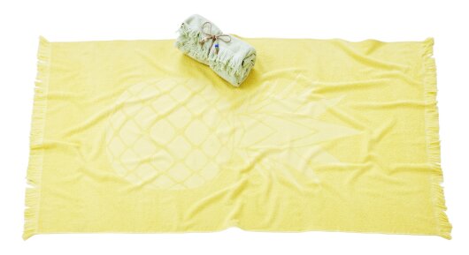 H.O.C.K. Strandhandtuch Costa Rica Towel 90x160cm Pineapple lemon 0740