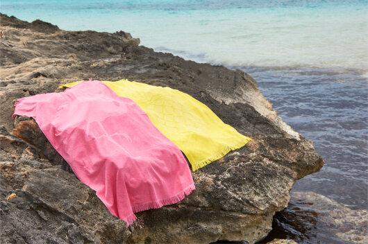 H.O.C.K. Strandhandtuch Costa Rica Towel 90x160cm Pineapple lemon 0740
