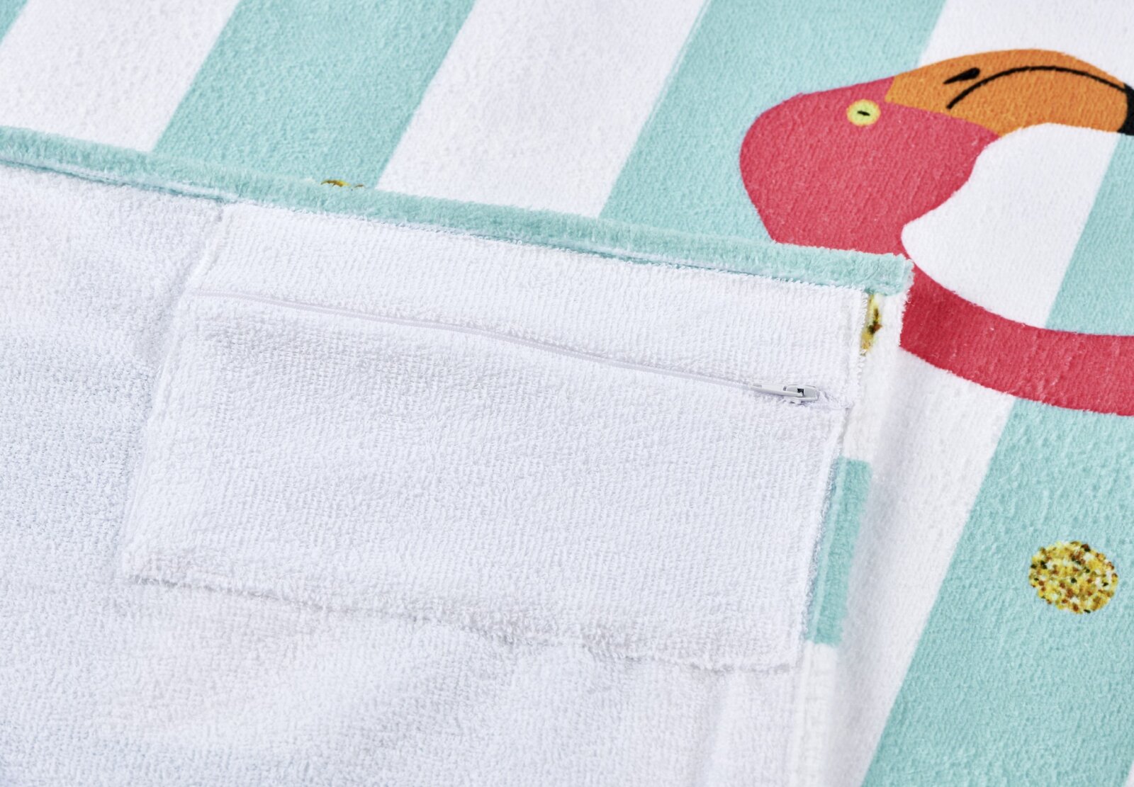 H.O.C.K. Strandhandtuch Porto mit Tasche Towel 90x180cm Flamingo Case