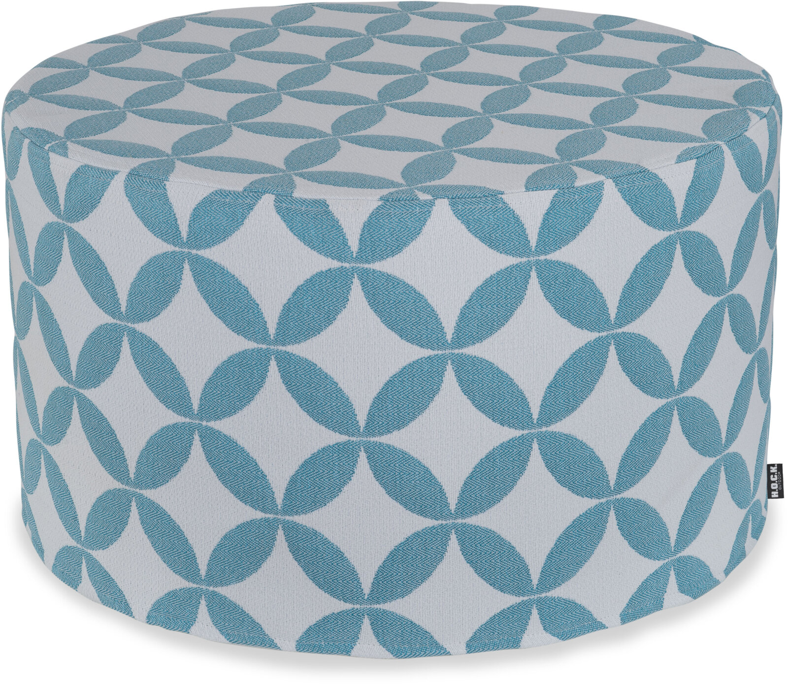 H.O.C.K. Luna Outdoor Hocker rund Pouf ø60x40cm petrol türkis