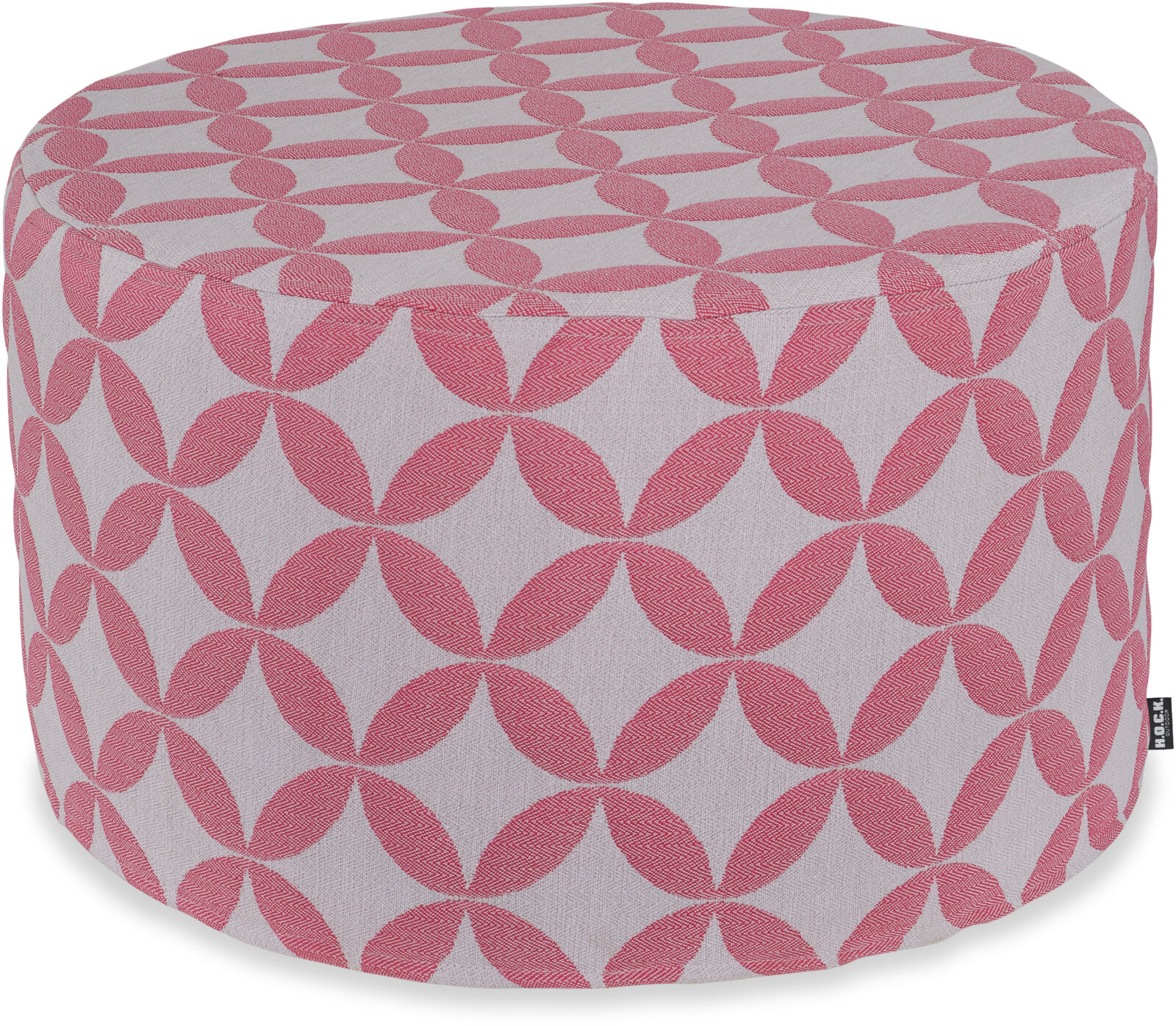 H.O.C.K. Luna Outdoor Hocker rund Pouf ø60x40cm berry