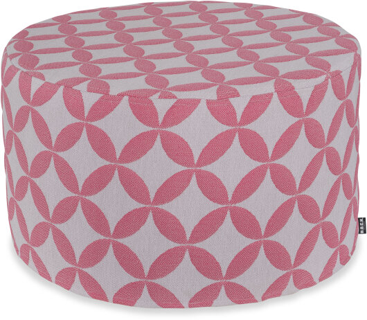H.O.C.K. Luna Outdoor Hocker rund Pouf ø60x40cm berry