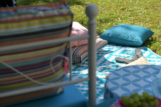 H.O.C.K. Giulio Outdoor Kissen 50x50cm petrol