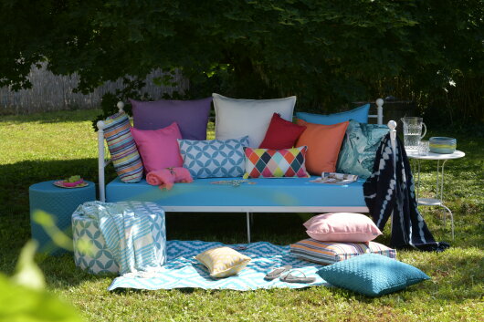 H.O.C.K. Giulio Outdoor Kissen 60x40cm himbeer