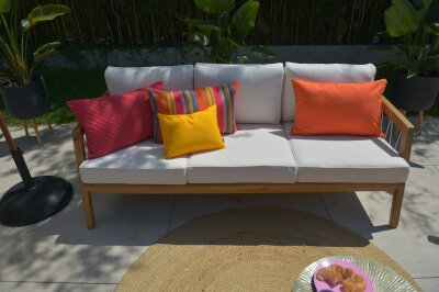H.O.C.K. Giulio Outdoor Kissen 60x40cm himbeer