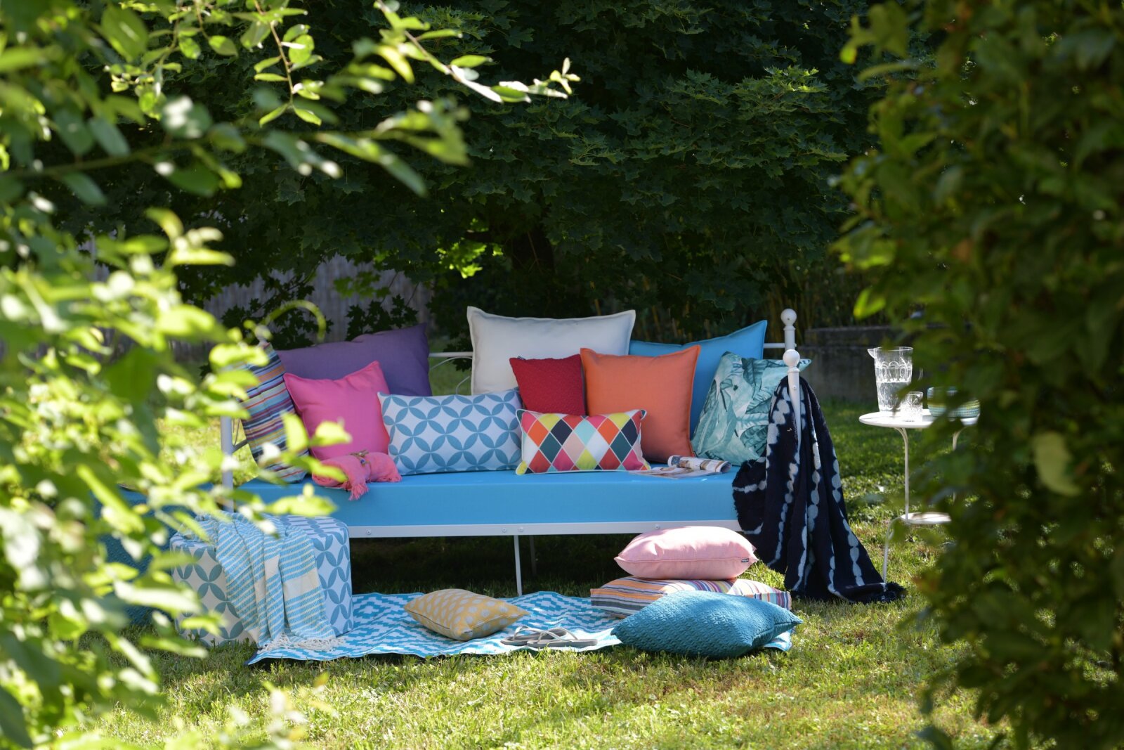 H.O.C.K. Giulio Outdoor Kissen 50x30cm petrol