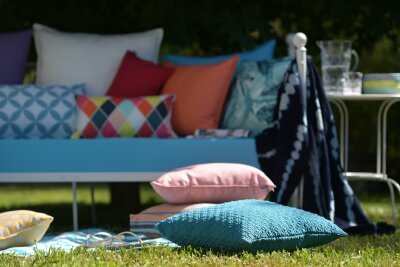 H.O.C.K. Giulio Outdoor Kissen 50x30cm petrol
