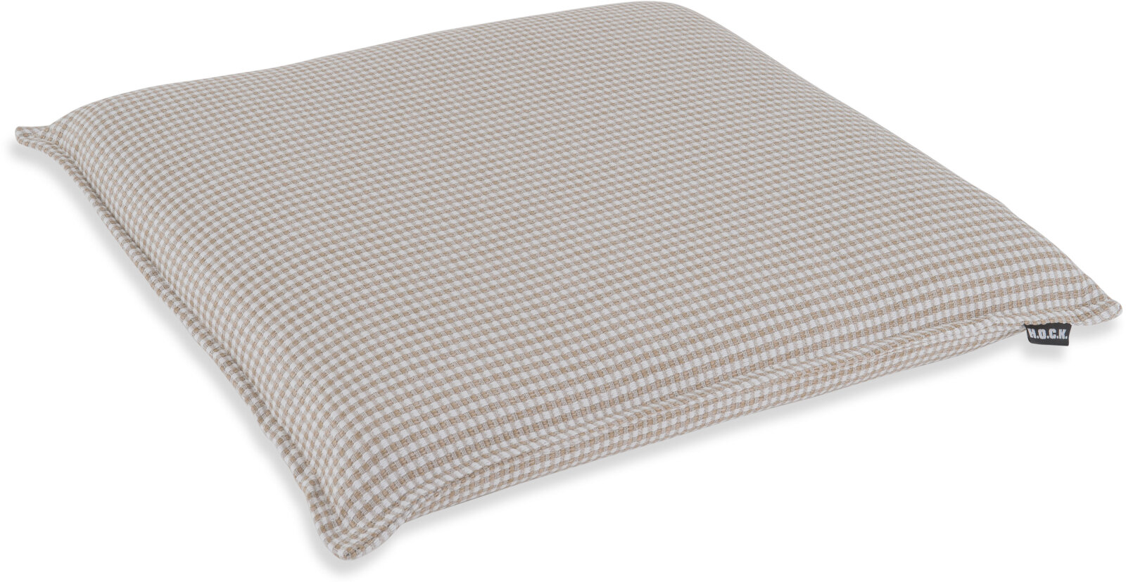 H.O.C.K. Allam Outdoor Sitzkissen kariert BLISS 45x45x6cm beige nanu