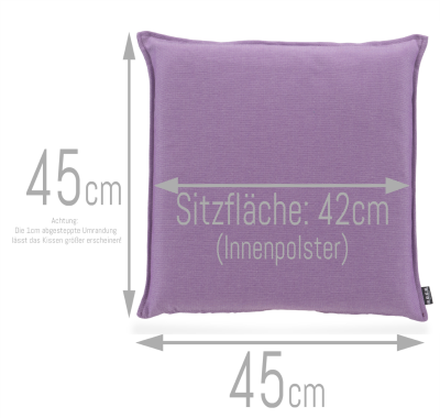 H.O.C.K. Allam Outdoor Sitzkissen kariert 45x45x4cm beige...