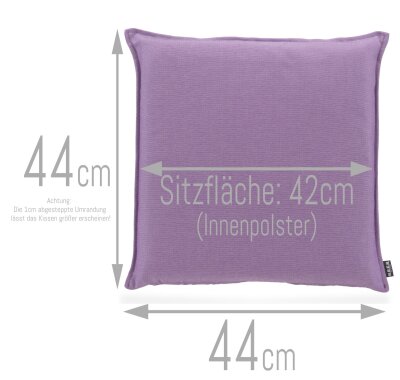 H.O.C.K. Allam Outdoor Sitzkissen kariert BLISS 45x45x6cm beige nanu