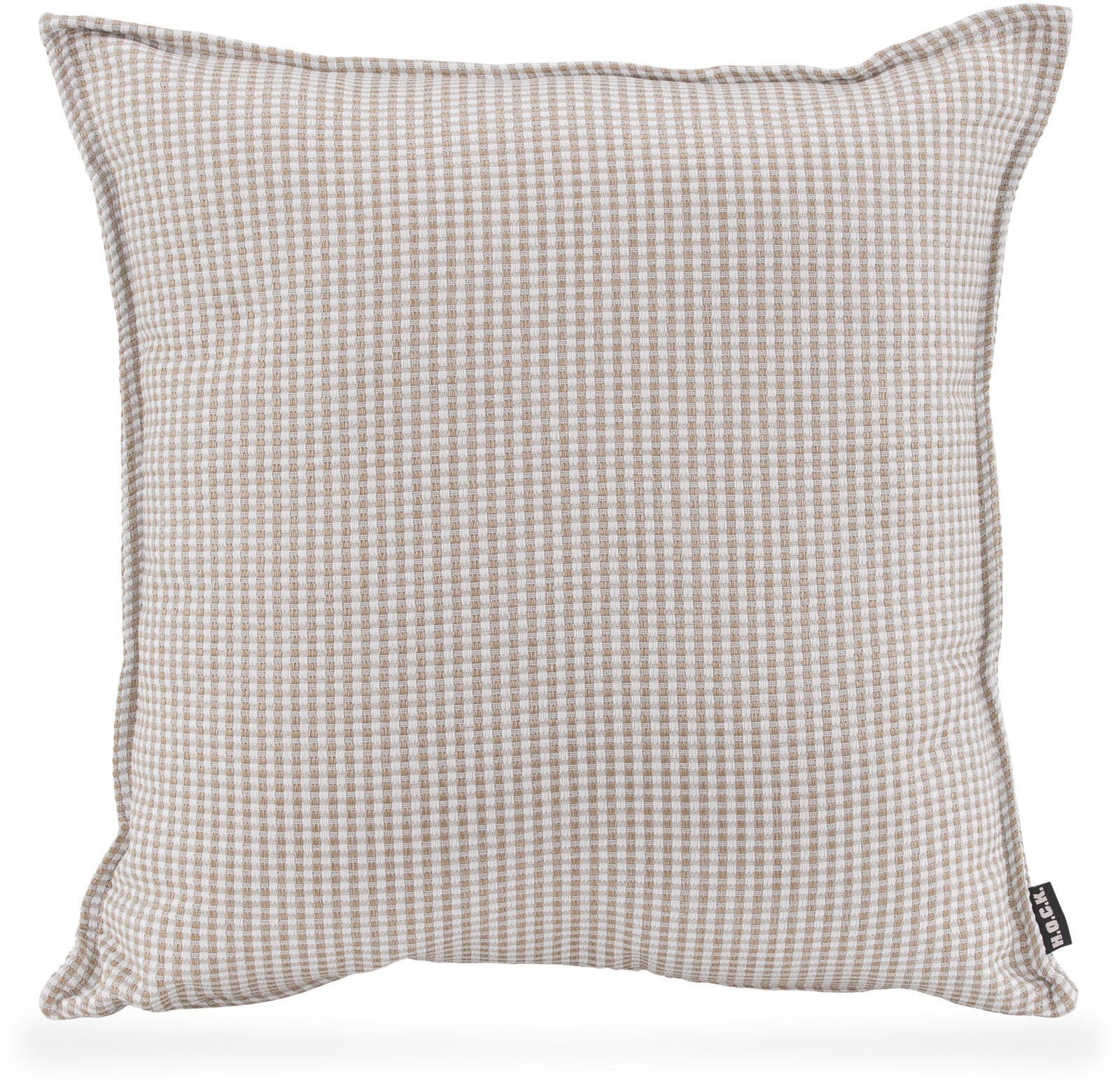 H.O.C.K. Allam Outdoor Kissen kariert 50x50cm mit Biese beige nanu
