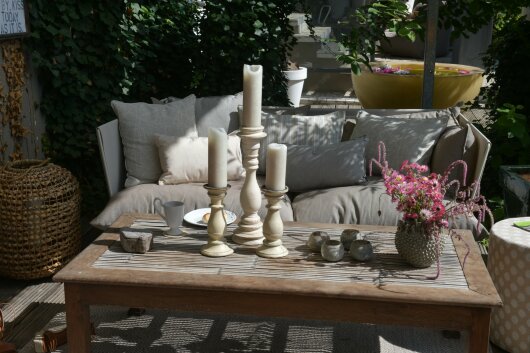 H.O.C.K. Tivolo Outdoor Kissen mit Keder 50x50cm natur taupe nanu