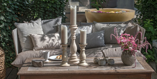 H.O.C.K. Tivolo Outdoor Kissen mit Keder 60x40cm natur taupe nanu
