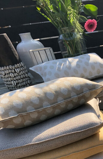 KRST Vase Polyresin mit Muscheln 17x17x32cm braun
