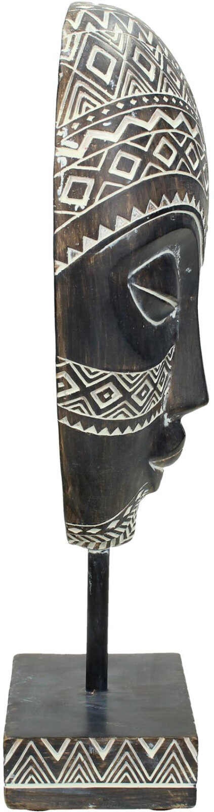 KRST Ornament Maske Polyresin 13x7x28,5cm braun