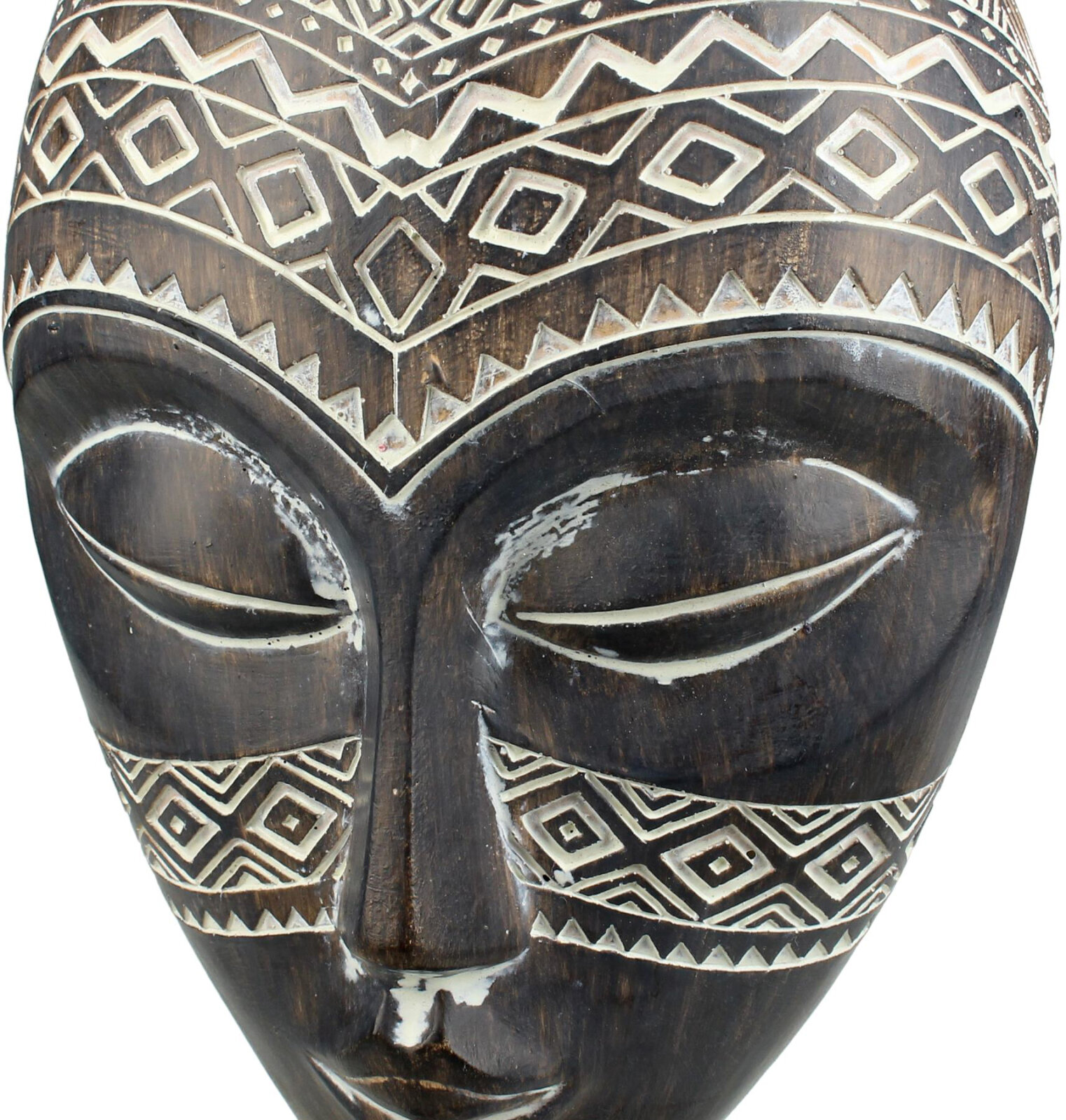 KRST Ornament Maske Polyresin 13x7x28,5cm braun