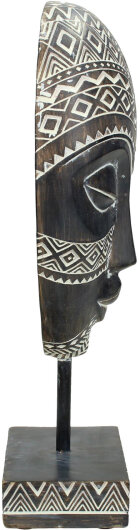 KRST Ornament Maske Polyresin 13x7x28,5cm braun