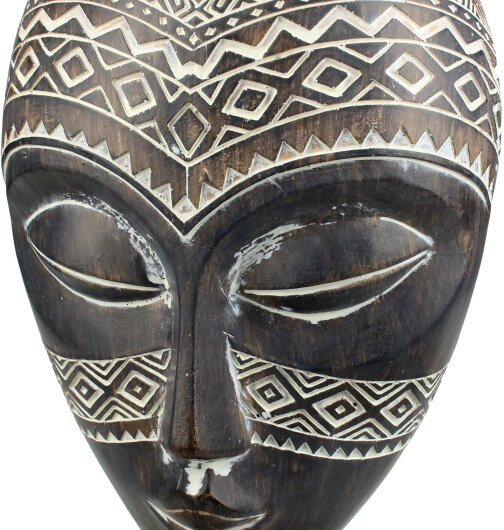 KRST Ornament Maske Polyresin 13x7x28,5cm braun