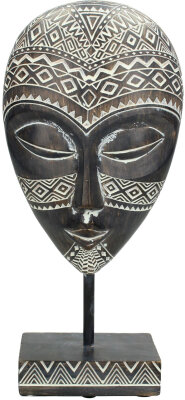 KRST Ornament Maske Polyresin 13x7x28,5cm braun