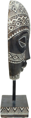 KRST Ornament Maske Polyresin 13x7x28,5cm braun
