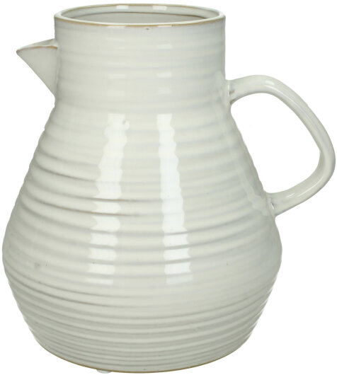 Kersten Vase / Krug Steingut 20x17,5x20cm weiß