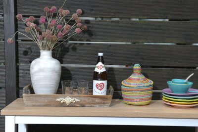 Kersten Vase Steingut 18x18x30cm wei�