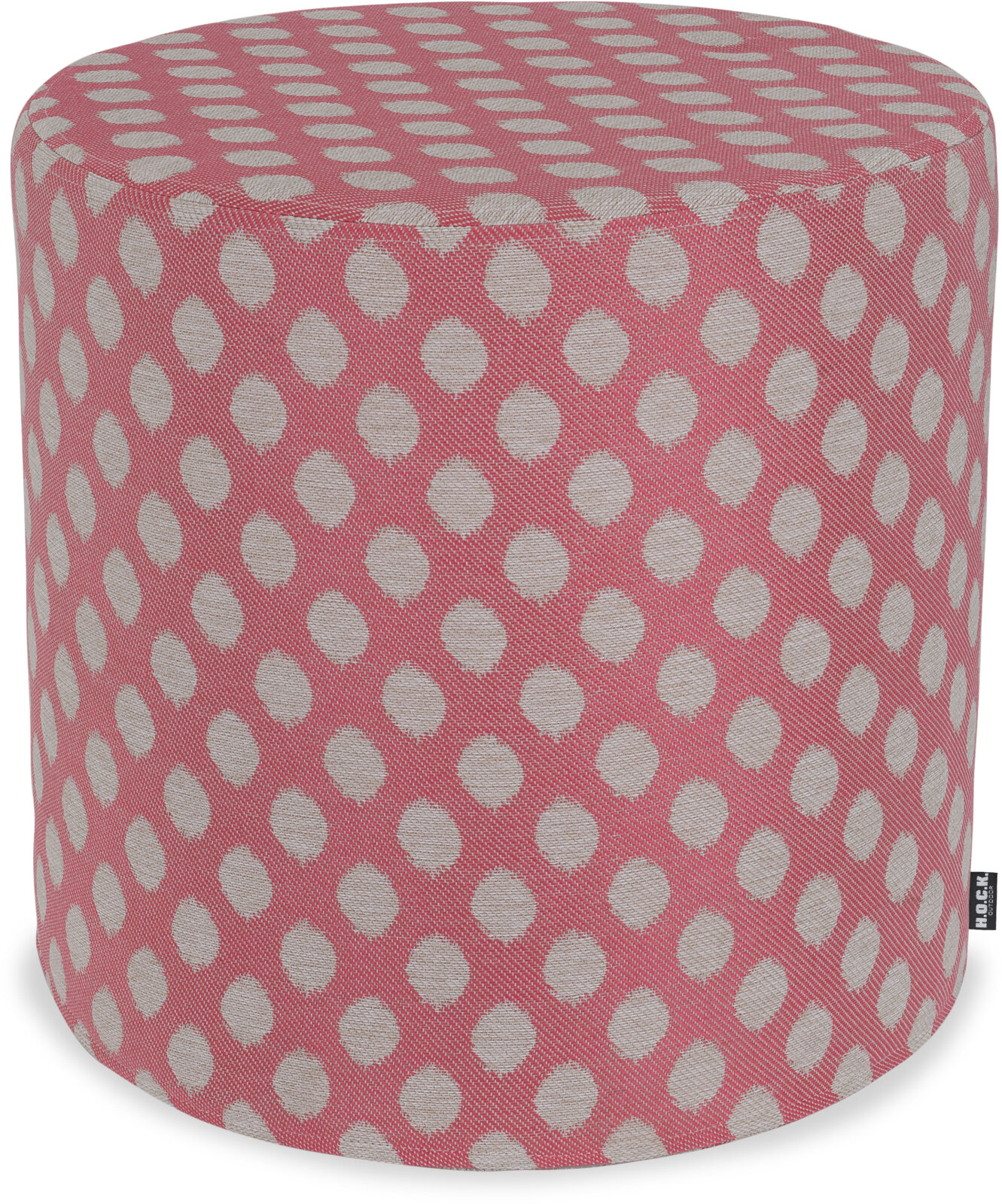 H.O.C.K. Banno dots Outdoor Hocker rund Pouf ø45x45cm Punkte rot nanu