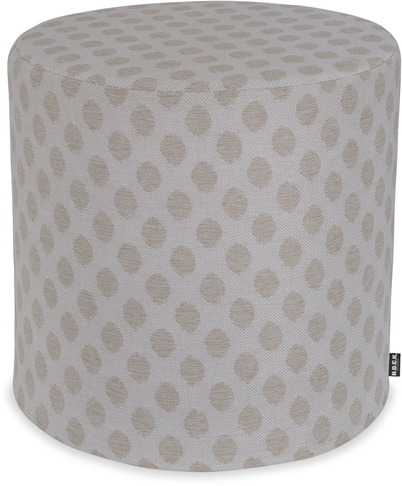 H.O.C.K. Banno dots Outdoor Hocker rund Pouf ø45x45cm Punkte natur nanu