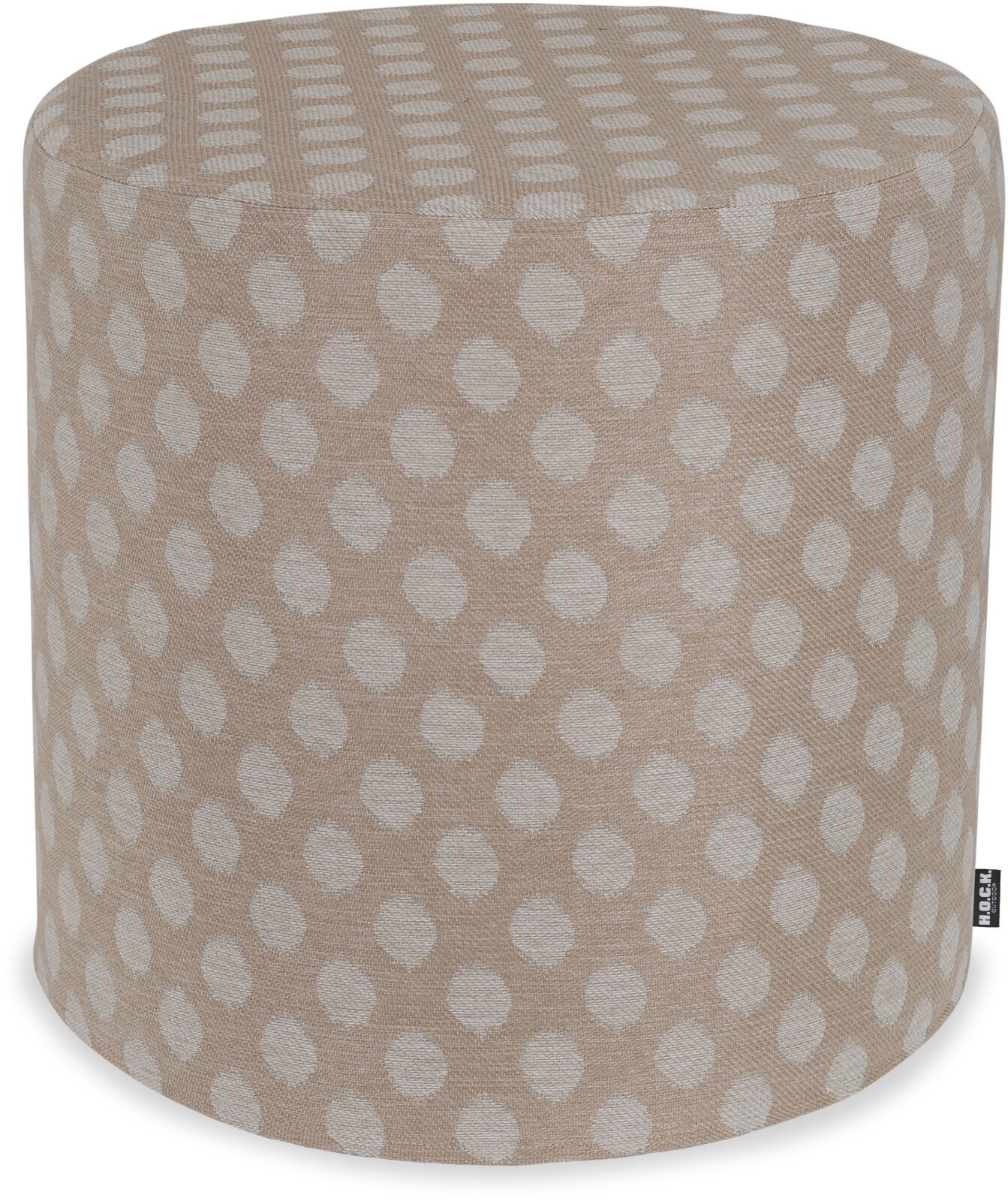 H.O.C.K. Banno dots Outdoor Hocker rund Pouf ø45x45cm Punkte beige nanu