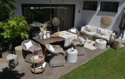 H.O.C.K. Luna Outdoor Wendekissen 60x40cm natur