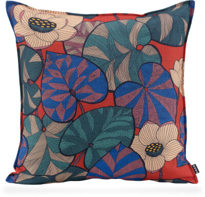 H.O.C.K. Chloe Kissen mit Biese 60x60cm blue-red