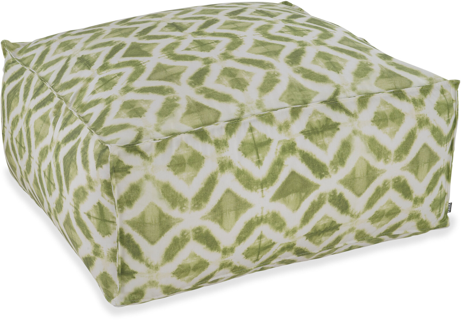 H.O.C.K. Badu Batik Yale Outdoor Loungehocker 90x90x40cm col. 08 grün