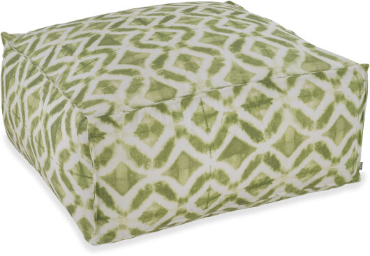 H.O.C.K. Badu Batik Yale Outdoor Loungehocker 90x90x40cm col. 08 grün