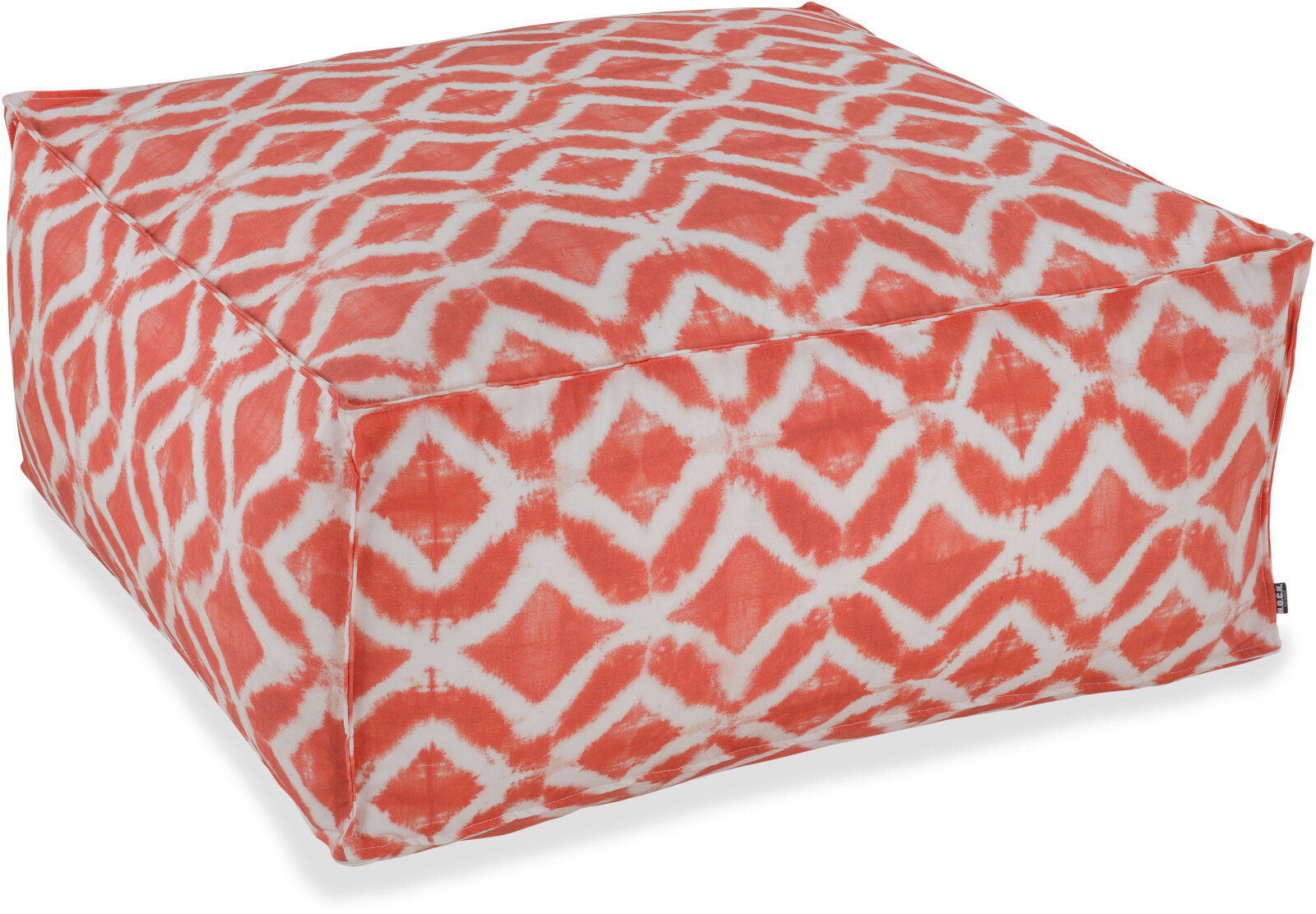 H.O.C.K. Badu Batik Yale Outdoor Loungehocker 90x90x40cm col. 20 orange