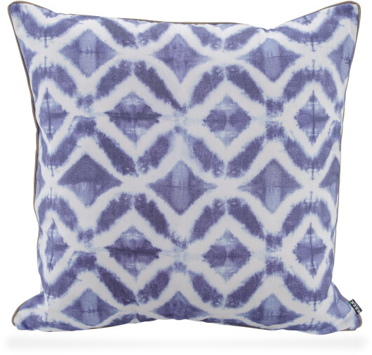 H.O.C.K. Badu Batik Yale Outdoor Kissen mit Keder 70x70cm col. 03 blau