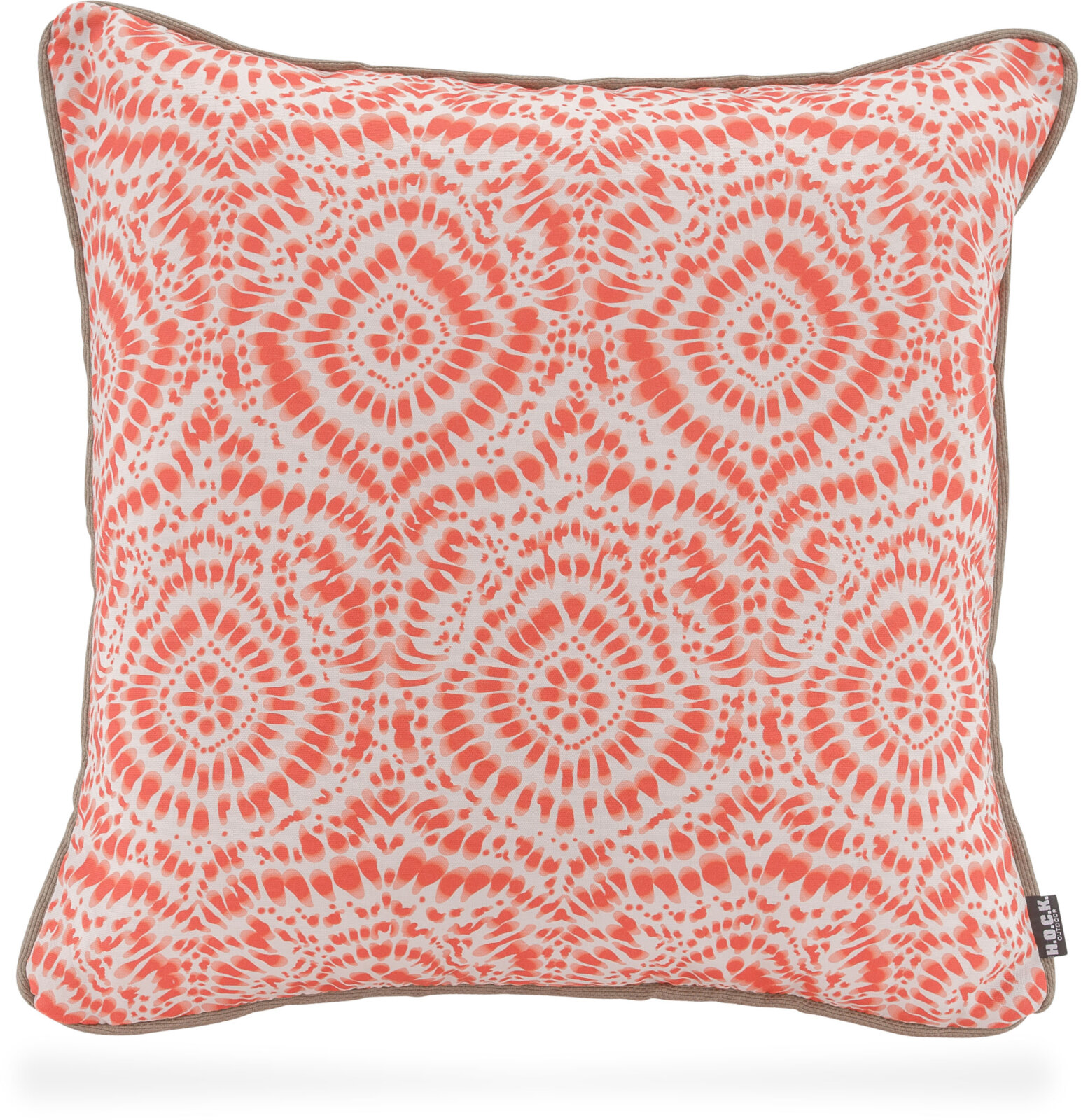 H.O.C.K. Badu Batik Steel Outdoor Kissen mit Keder 50x50cm col. 20 orange