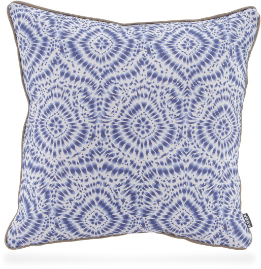 H.O.C.K. Badu Batik Steel Outdoor Kissen mit Keder 50x50cm col. 03 blau