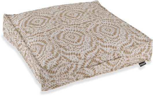 H.O.C.K. Badu Batik Steel Outdoor Matratzenkissen 50x50x10cm col. 01 natur beige