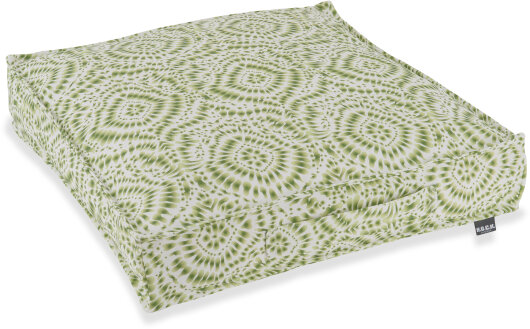 H.O.C.K. Badu Batik Steel Outdoor Matratzenkissen 50x50x10cm col. 08 grün