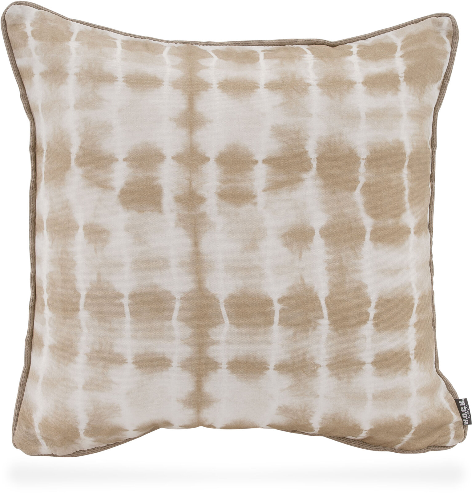 H.O.C.K. Badu Batik Midnight Outdoor Kissen mit Keder 50x50cm col. 01 natur beige
