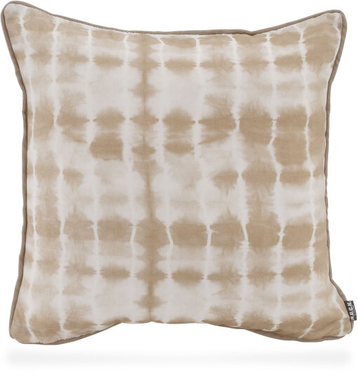H.O.C.K. Badu Batik Midnight Outdoor Kissen mit Keder 50x50cm col. 01 natur beige