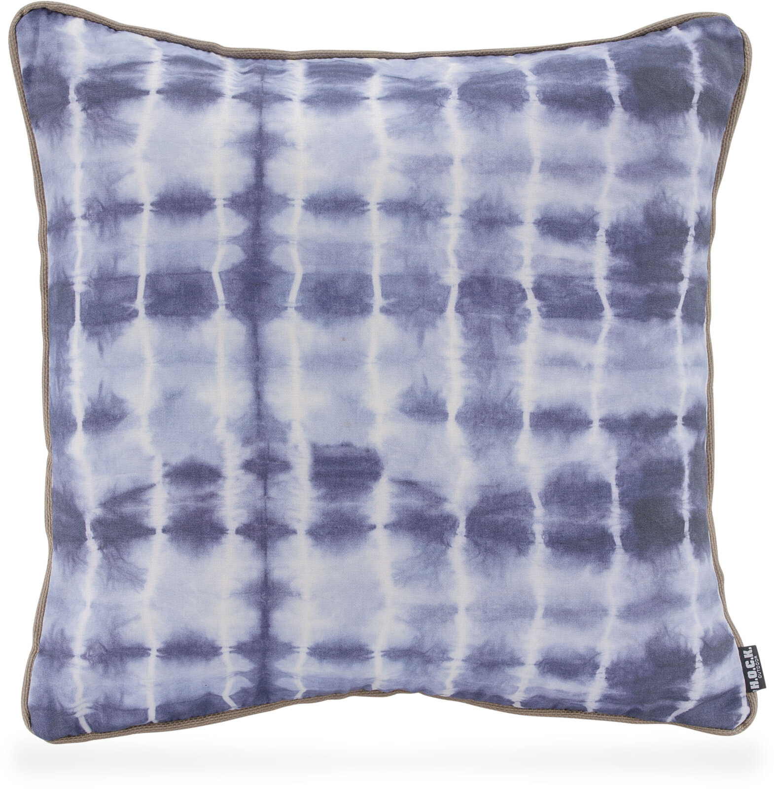 H.O.C.K. Badu Batik Midnight Outdoor Kissen mit Keder 50x50cm col. 03 blau