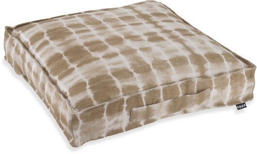 H.O.C.K. Badu Batik Midnight Outdoor Matratzenkissen 50x50x10cm col. 01 natur beige