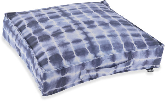 H.O.C.K. Badu Batik Midnight Outdoor Matratzenkissen 50x50x10cm col. 03 blau