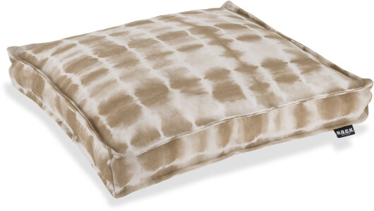 H.O.C.K. Badu Batik Midnight Outdoor Sitzkissen 40x40x5cm col. 01 natur beige