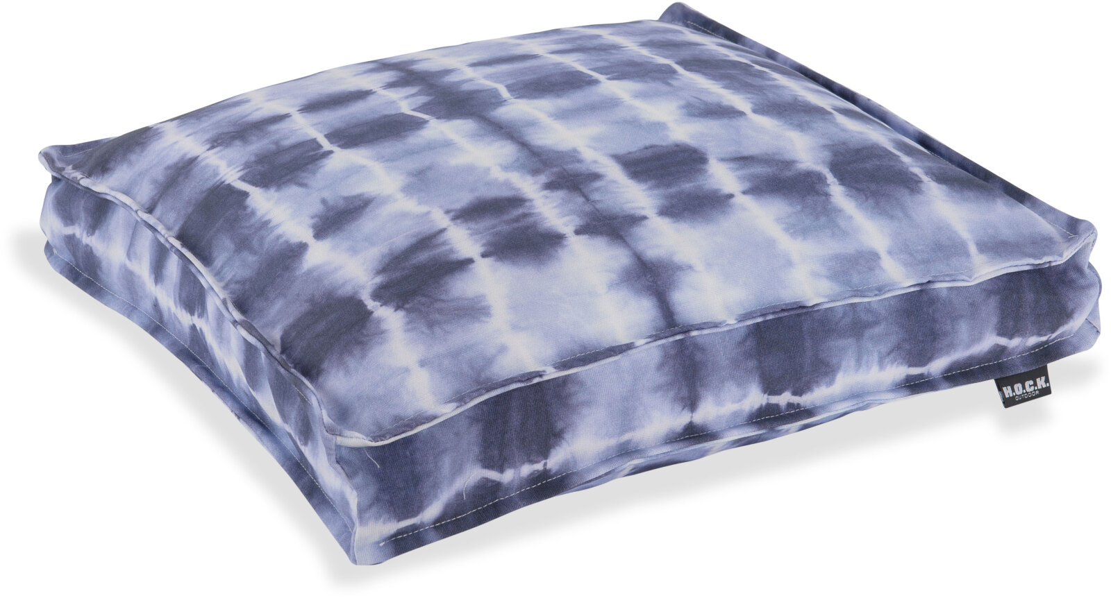 H.O.C.K. Badu Batik Midnight Outdoor Sitzkissen 40x40x5cm col. 03 blau