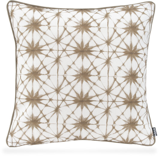 H.O.C.K. Badu Batik Saphire Outdoor Kissen mit Keder 50x50cm col. 01 natur beige