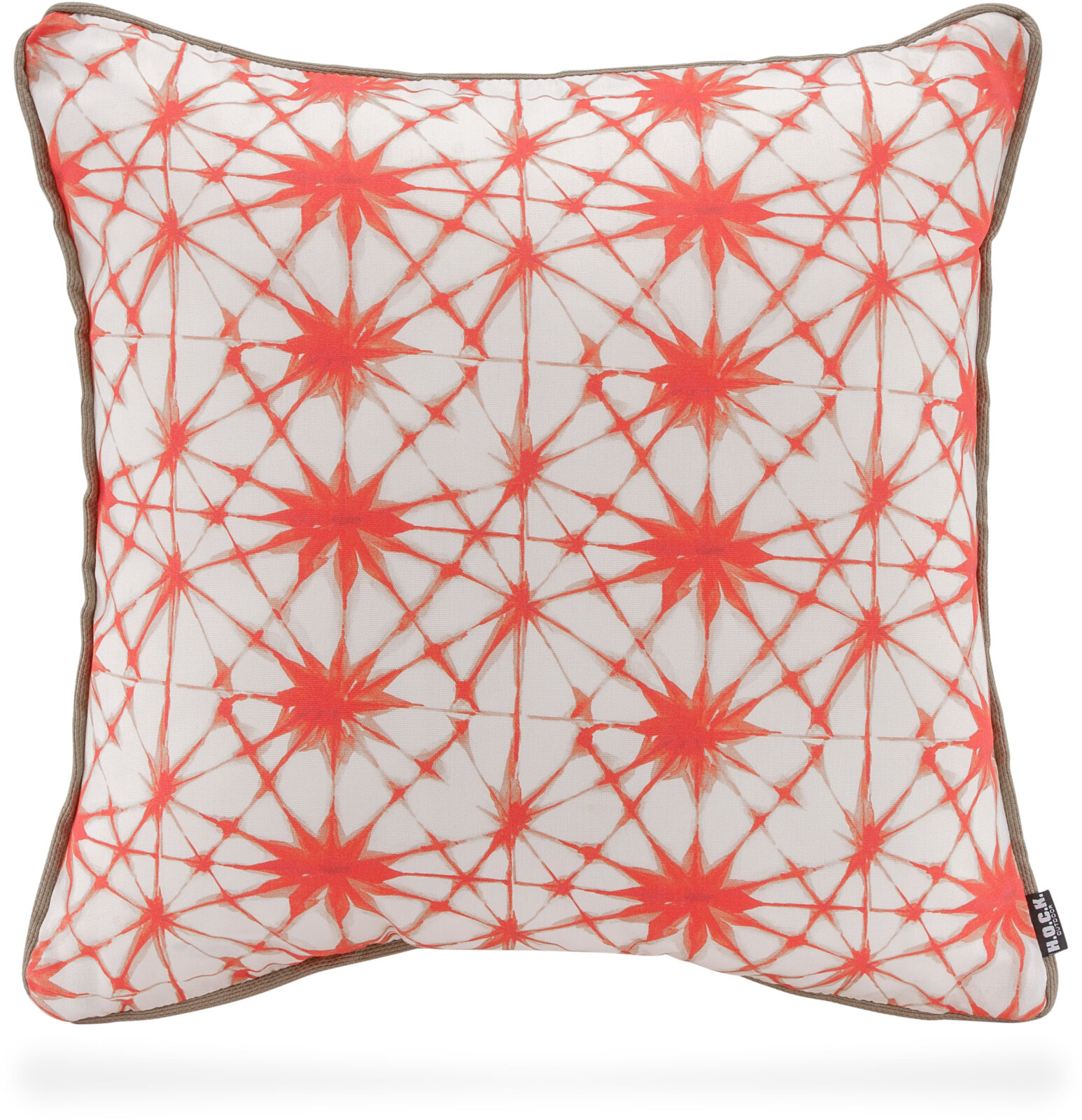 H.O.C.K. Badu Batik Saphire Outdoor Kissen mit Keder 50x50cm col. 20 orange
