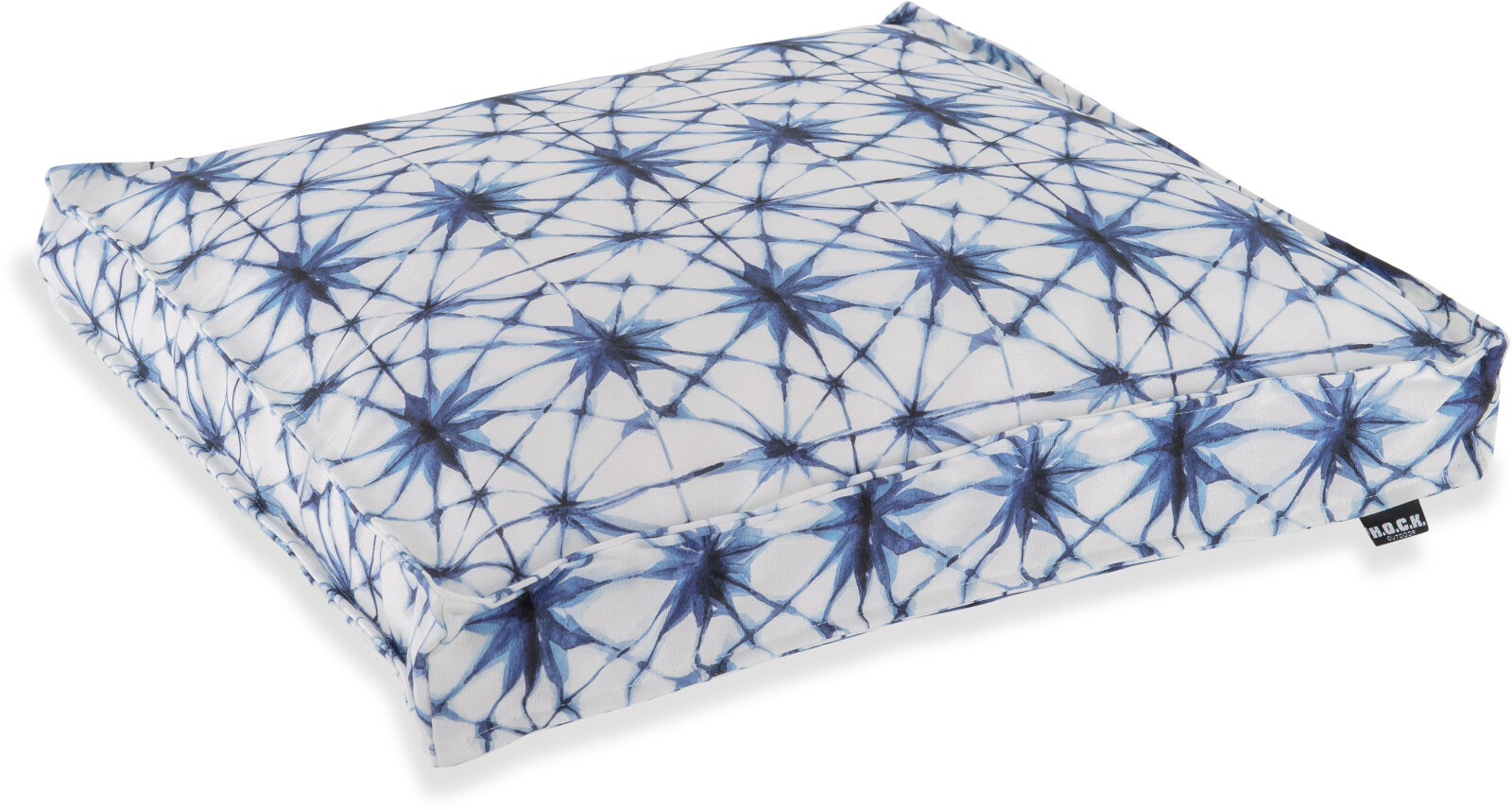 H.O.C.K. Badu Batik Saphire Outdoor Sitzkissen 50x50x5cm col. 03 blau